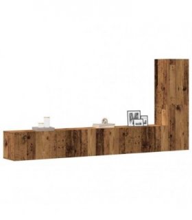 vidaXL 3 Piece TV Cabinet Set Wall-mounted Old Wood Engineered Wood — V0671953792