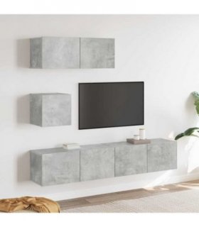 vidaXL 4 Piece TV Cabinet Set Concrete Grey Engineered Wood — V0671953808