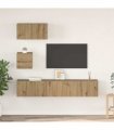 vidaXL TV Cabinet Set Wall-mounted 3 pcs Artisan Oak Engineered Wood — V0671953809