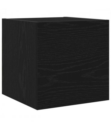 vidaXL TV Cabinet Set Wall-mounted 3 pcs Black Oak Engineered Wood — V0671953820