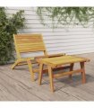 vidaXL Garden Chair | Teak | Solid teak wood | Standard | Detachable — Colour: brown, Model: with footrest