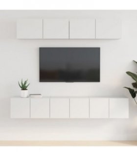 vidaXL 5 Piece TV Cabinet Set White Engineered Wood — V0671953853
