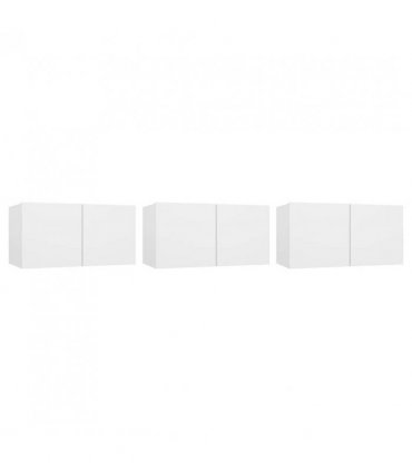 vidaXL 5 Piece TV Cabinet Set White Engineered Wood — V0671953853