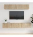 vidaXL 5 Piece TV Cabinet Set Sonoma Oak Engineered Wood — V0671953854