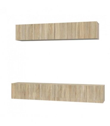 vidaXL 5 Piece TV Cabinet Set Sonoma Oak Engineered Wood — V0671953854