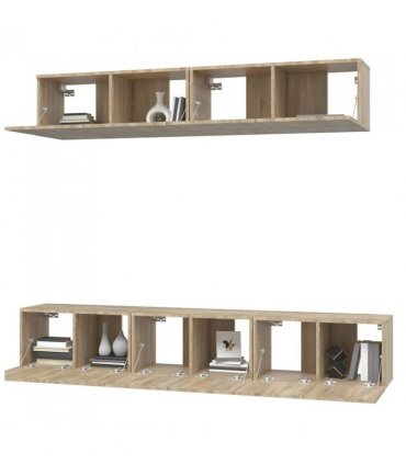 vidaXL 5 Piece TV Cabinet Set Sonoma Oak Engineered Wood — V0671953854