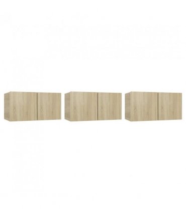 vidaXL 5 Piece TV Cabinet Set Sonoma Oak Engineered Wood — V0671953854