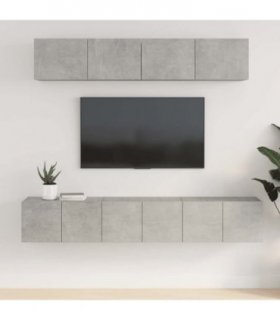 vidaXL 5 Piece TV Cabinet Set Concrete Grey Engineered Wood — V0671953855