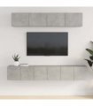 vidaXL 5 Piece TV Cabinet Set Concrete Grey Engineered Wood — V0671953855