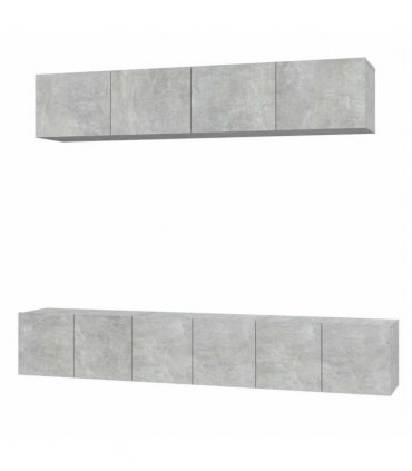 vidaXL 5 Piece TV Cabinet Set Concrete Grey Engineered Wood — V0671953855