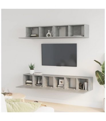 vidaXL 5 Piece TV Cabinet Set Concrete Grey Engineered Wood — V0671953855