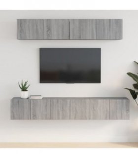 vidaXL 5 Piece TV Cabinet Set Grey Sonoma Engineered Wood
