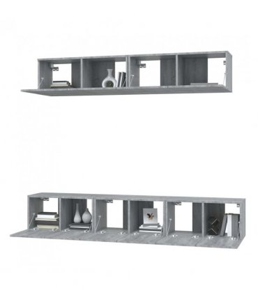 vidaXL 5 Piece TV Cabinet Set Grey Sonoma Engineered Wood
