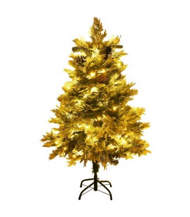 vidaXL Pre-lit Christmas Tree with Pine Cones Green 150 cm PVC&PE — Size: 150 x 90 cm