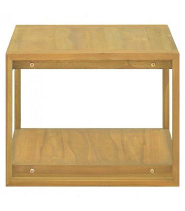 vidaXL Wall-mounted Bathroom Cabinet 60x45x35 cm Solid Wood Teak — Colour: brown, Size: 60 x 45 x 35 cm