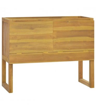 vidaXL Bathroom Cabinet 90x40x75.5 cm Solid Wood Teak — Size: 90 x 40 x 75.5 cm