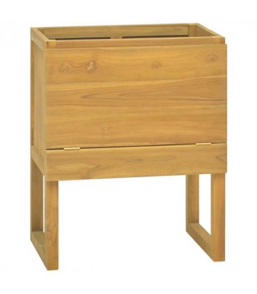 vidaXL Bathroom Cabinet 60x40x75 cm Solid Wood Teak — Size: 60 x 40 x 75 cm