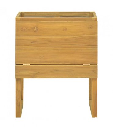 vidaXL Bathroom Cabinet 60x40x75 cm Solid Wood Teak — Size: 60 x 40 x 75 cm
