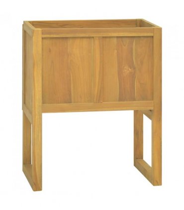 vidaXL Bathroom Cabinet 60x40x75 cm Solid Wood Teak — Size: 60 x 40 x 75 cm