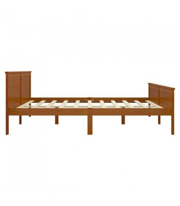 vidaXL Bed Frame | Honey Brown | Solid Pine Wood, Plywood | Double | Durable — Size: 200 x 200 cm