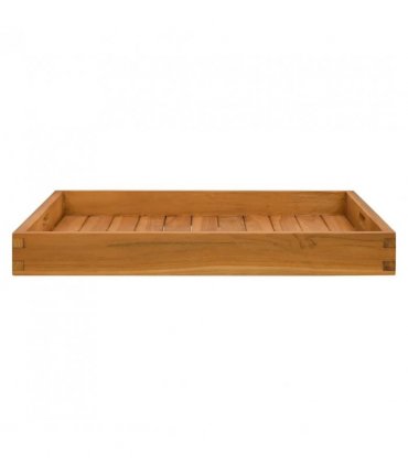 vidaXL Serving Tray 60x60 cm Solid Teak Wood — Size: 60 x 60 cm