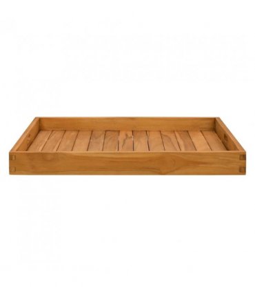 vidaXL Serving Tray 70x70 cm Solid Teak Wood — Size: 70 x 70 cm