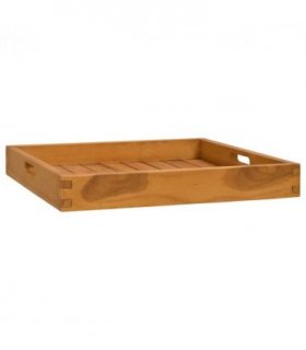 vidaXL Serving Tray 50x50 cm Solid Teak Wood — Size: 50 x 50 cm