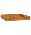 vidaXL Serving Tray 50x50 cm Solid Teak Wood — Size: 50 x 50 cm