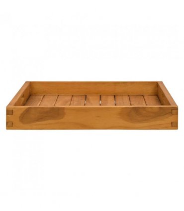 vidaXL Serving Tray 50x50 cm Solid Teak Wood — Size: 50 x 50 cm