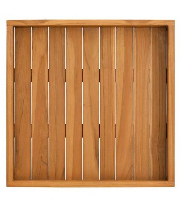 vidaXL Serving Tray 50x50 cm Solid Teak Wood — Size: 50 x 50 cm