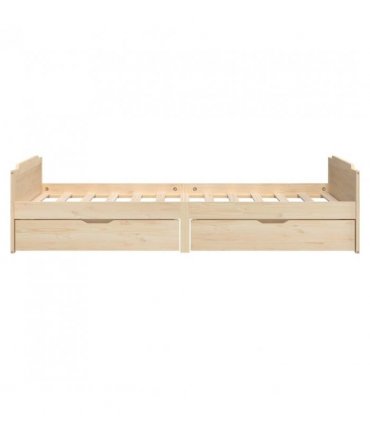 vidaXL Bed Frame | Natural Pine | Solid Pine Wood | Single | Bed Frame — Colour: brown
