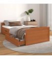 vidaXL Bed Frame | Honey brown | Solid pine wood | Single | Bed Frame