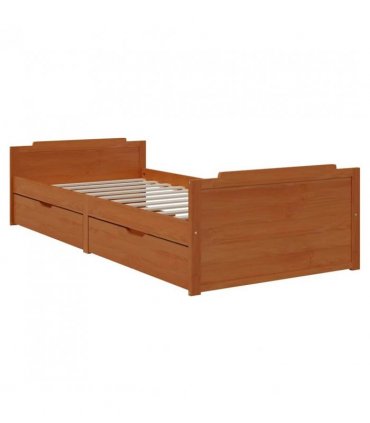 vidaXL Bed Frame | Honey brown | Solid pine wood | Single | Bed Frame