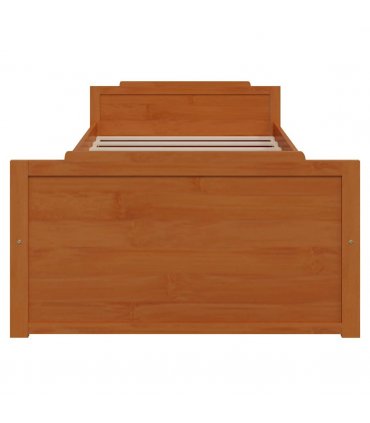 vidaXL Bed Frame | Honey brown | Solid pine wood | Single | Bed Frame