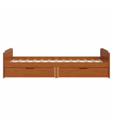 vidaXL Bed Frame | Honey brown | Solid pine wood | Single | Bed Frame
