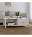 vidaXL Coffee Table HAMAR White 100x55x35 cm Solid Wood Pine