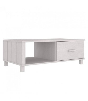 vidaXL Coffee Table HAMAR White 100x55x35 cm Solid Wood Pine