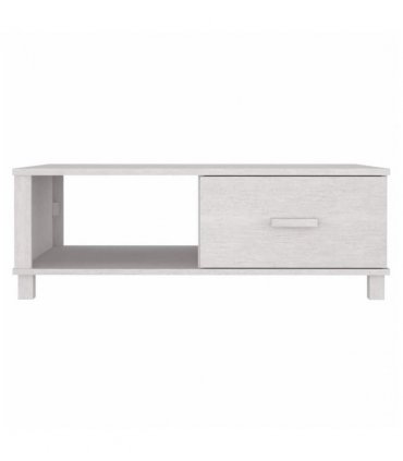 vidaXL Coffee Table HAMAR White 100x55x35 cm Solid Wood Pine