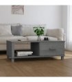 vidaXL Coffee Table HAMAR Dark Grey 100x55x35 cm Solid Wood Pine