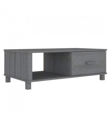vidaXL Coffee Table HAMAR Dark Grey 100x55x35 cm Solid Wood Pine