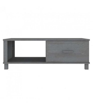 vidaXL Coffee Table HAMAR Dark Grey 100x55x35 cm Solid Wood Pine