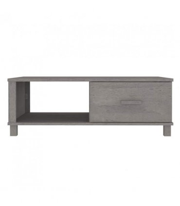 vidaXL Coffee Table HAMAR Light Grey 100x55x35 cm Solid Wood Pine