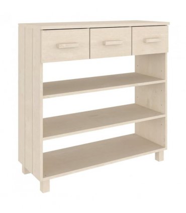 vidaXL Console Table HAMAR Honey Brown 90x35x90 cm Solid Wood Pine