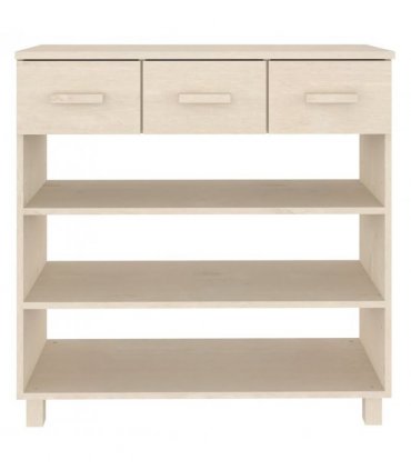 vidaXL Console Table HAMAR Honey Brown 90x35x90 cm Solid Wood Pine