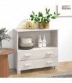 vidaXL Sideboard HAMAR White 85x35x80 cm Solid Wood Pine