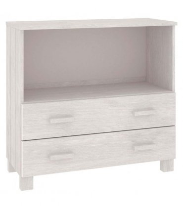 vidaXL Sideboard HAMAR White 85x35x80 cm Solid Wood Pine
