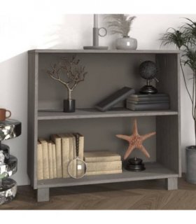 vidaXL Sideboard HAMAR Light Grey 85x35x80 cm Solid Wood Pine