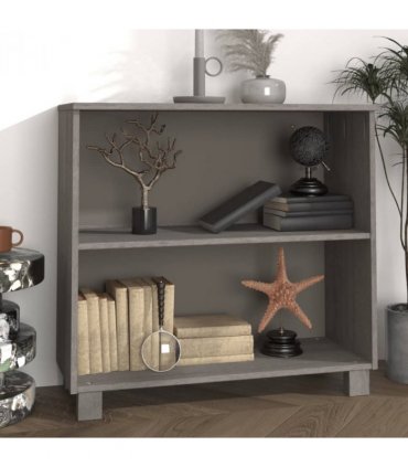 vidaXL Sideboard HAMAR Light Grey 85x35x80 cm Solid Wood Pine