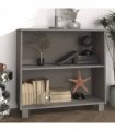vidaXL Sideboard HAMAR Light Grey 85x35x80 cm Solid Wood Pine