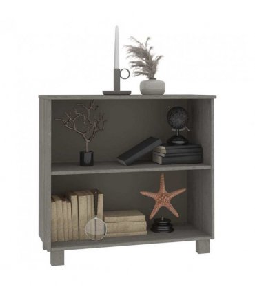 vidaXL Sideboard HAMAR Light Grey 85x35x80 cm Solid Wood Pine